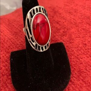 Red & Silver ring. 💕 Perfect for you.